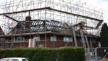 Fire damage meant this block of flats needed a lot of structural support